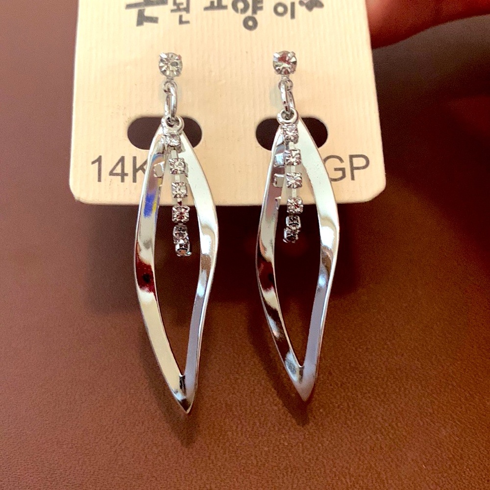 Silver Dangling Earrings - image 1